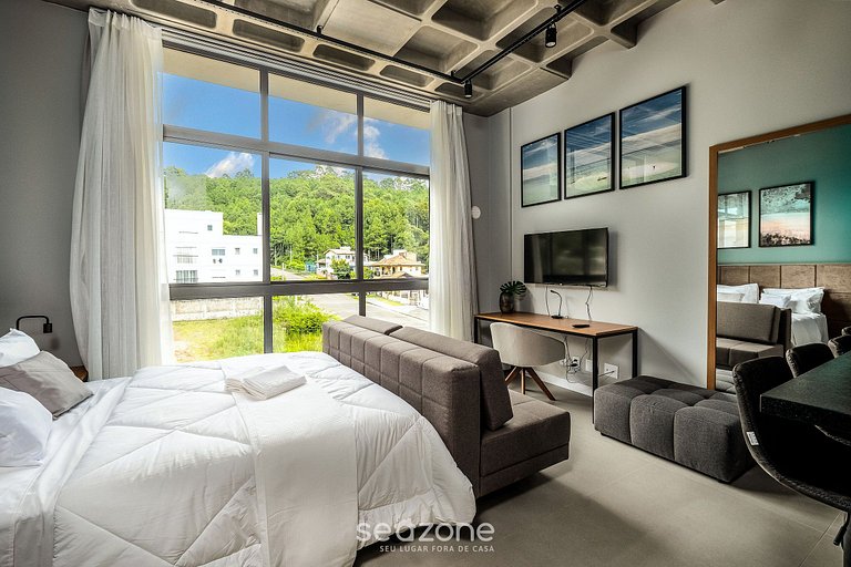 Loft acolhedor 750m da praia de Canas TPS311