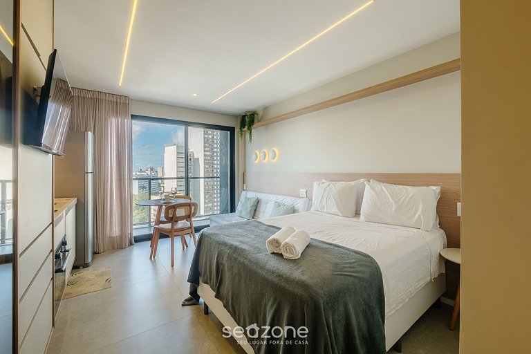 Estúdio c/ balcón y vista al mar, Salvador LIV1408