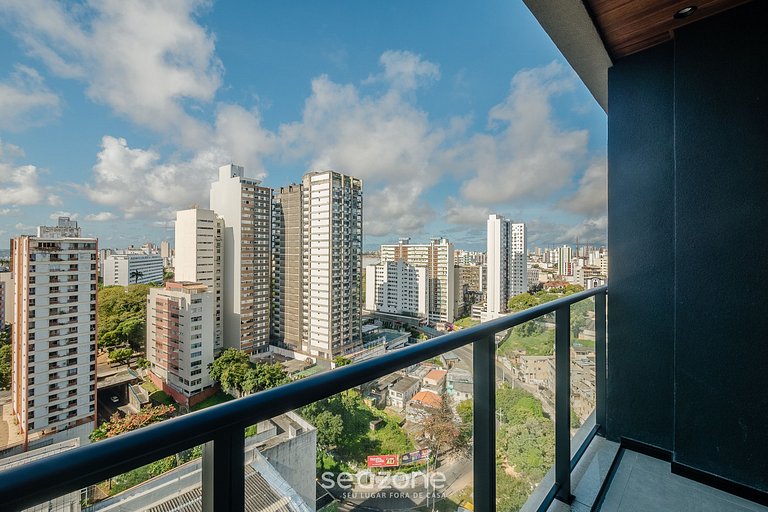 Estúdio c/ balcón y vista al mar, Salvador LIV1408