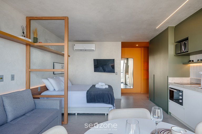 Studio en edif. c/ piscina y vista al mar LIV1612