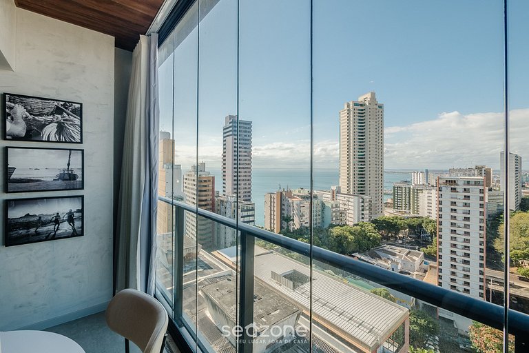 Studio en edif. c/ piscina y vista al mar LIV1612