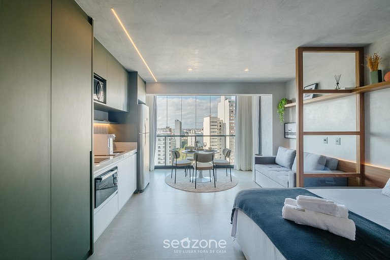 Studio en edif. c/ piscina y vista al mar LIV1612