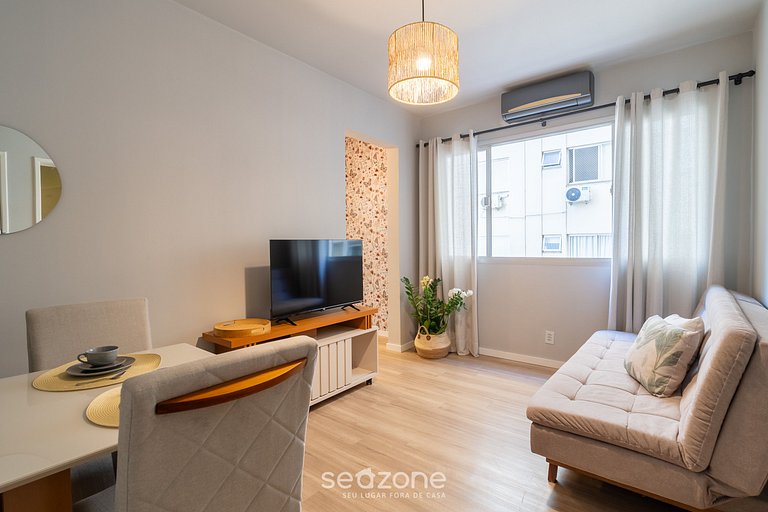 Apto céntrico a 600 m de Beira-Mar Norte | SGS0106