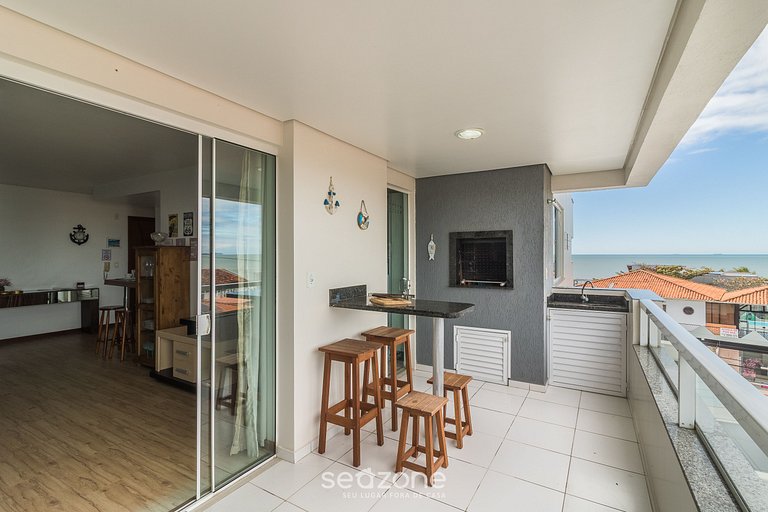 Apto Vista Mar Lateral a 120m da Praia EEI0303