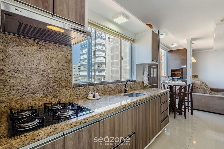 Apto c/ Churrasqueira a 240m da Praia LUP0302