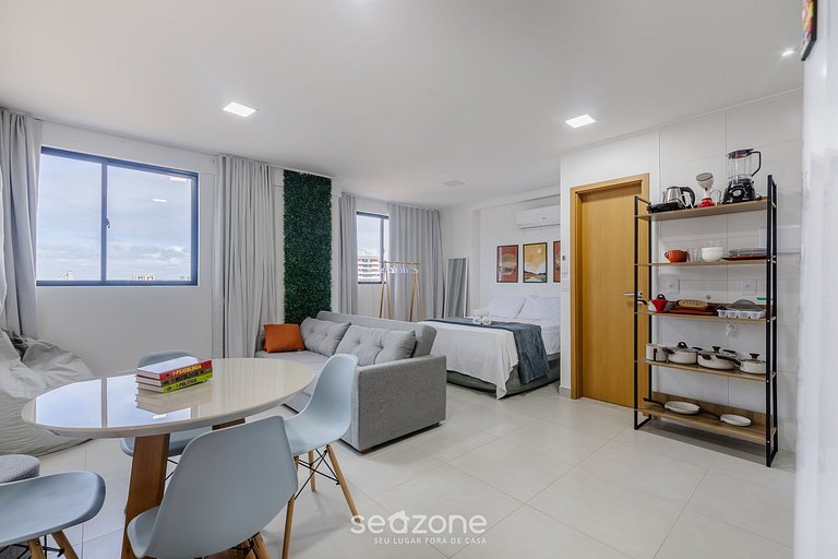 Estudio en cond. c/ piscina a 350m del mar SLI0704