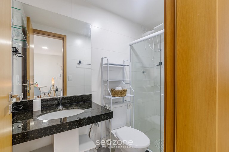 Estudio en cond. c/ piscina a 350m del mar SLI0704