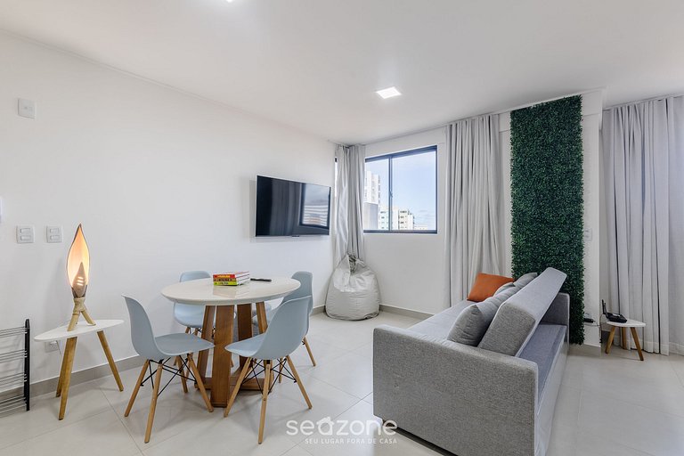 Studio em cond. c/ piscina a 350m do Mar - SLI0704