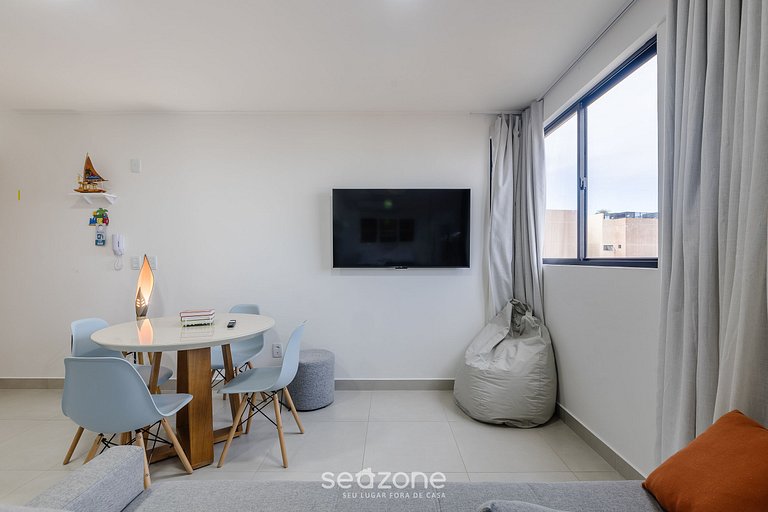 Estudio en cond. c/ piscina a 350m del mar SLI0704