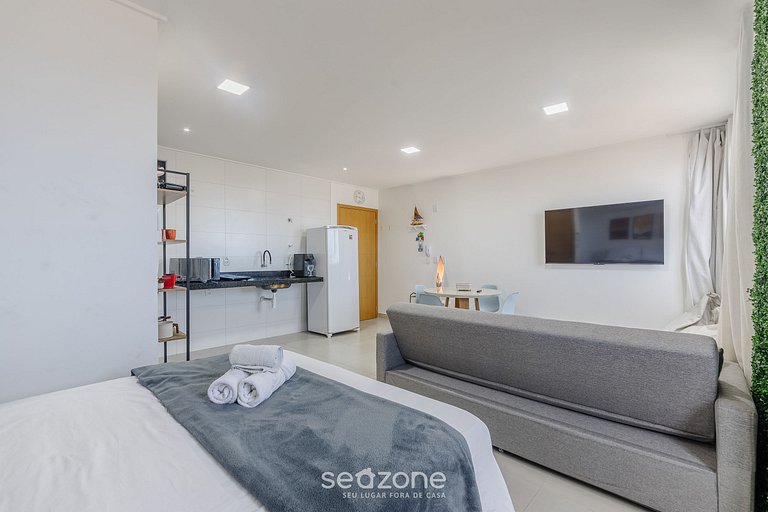 Studio em cond. c/ piscina a 350m do Mar - SLI0704