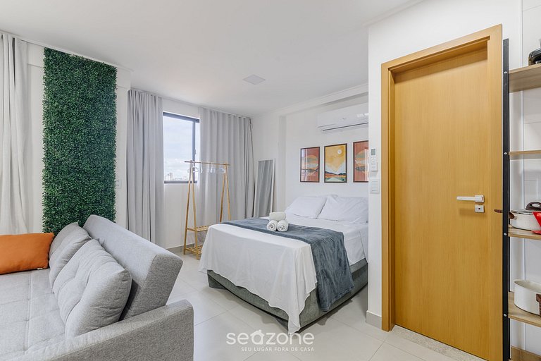 Estudio en cond. c/ piscina a 350m del mar SLI0704