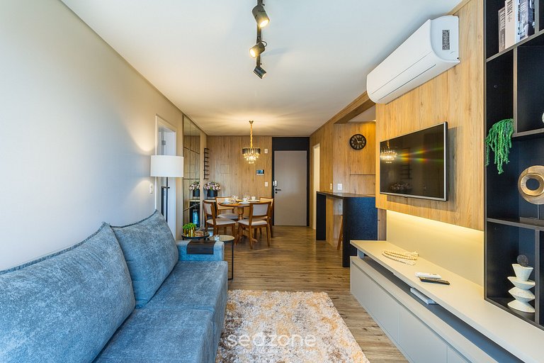 Apto Encantador c/ lareira em Gramado STA0305