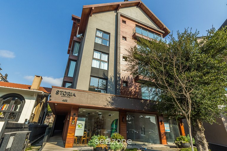 Apt encantador con chimenea en Gramado STA0305