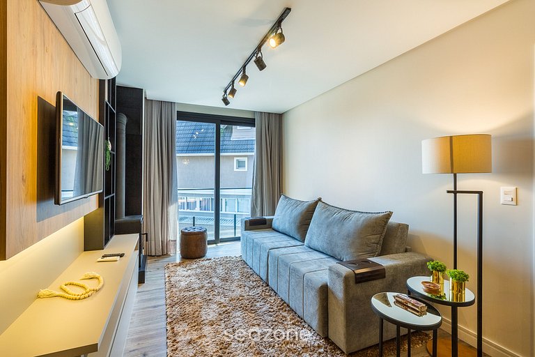 Apt encantador con chimenea en Gramado STA0305