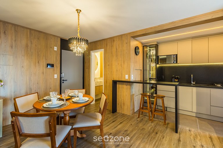 Apt encantador con chimenea en Gramado STA0305