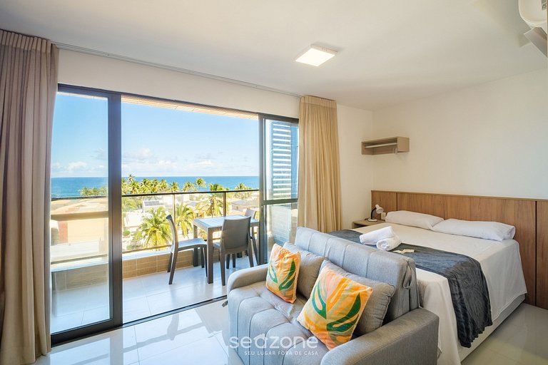 Studio con balcón y vista, a pasos del mar RGF0410