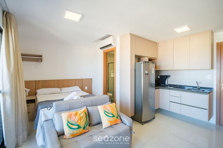 Studio con balcón y vista, a pasos del mar RGF0410