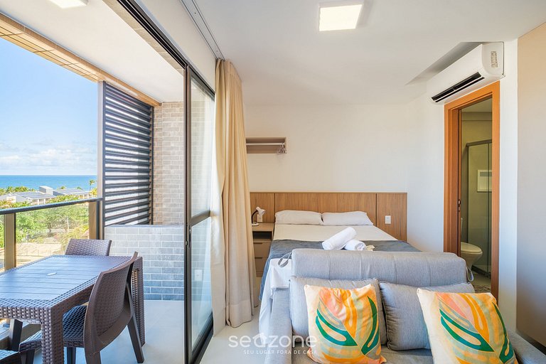 Studio con balcón y vista, a pasos del mar RGF0410