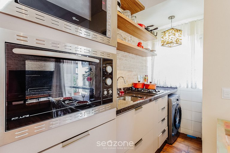 Apto c/ churrasqueira a 550m da praia | VDM303