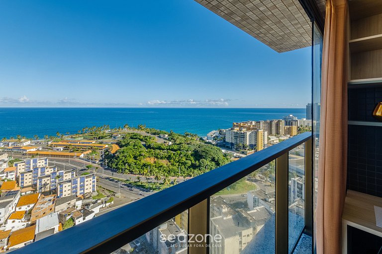 Conforto c/ varanda e vista frente mar - EDF1605
