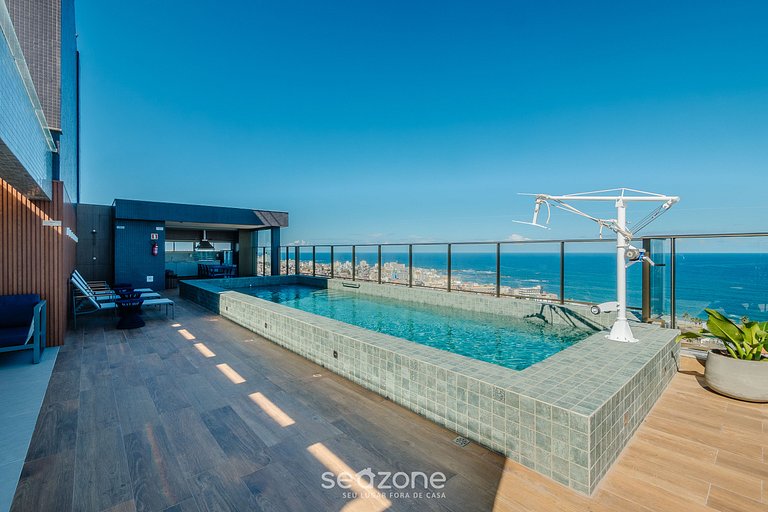 Departamentos en edificio con piscina a 800m de la playa en