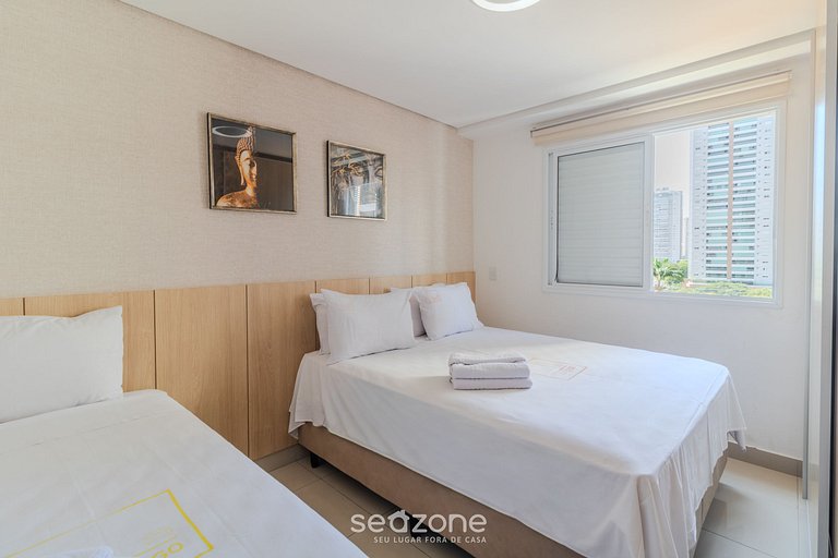 TH609 Apto aconchegante de 1 Qt em Goiânia - COMPLETO