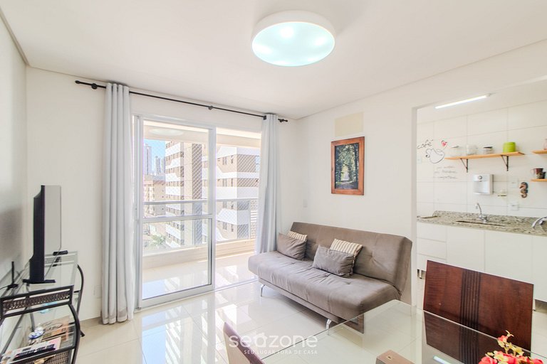 TH609 Apto aconchegante de 1 Qt em Goiânia - COMPLETO