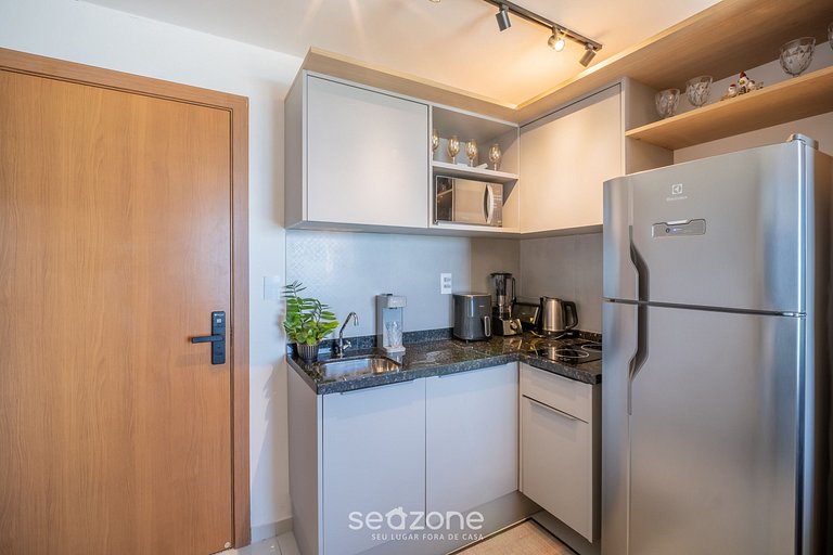 Apto en edificio c/ piscina y vista al mar RGF1211