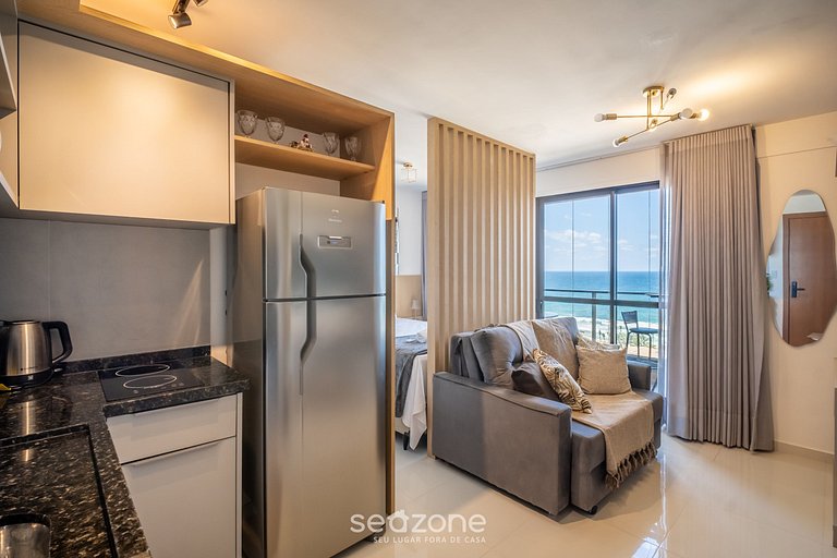 Apto en edificio c/ piscina y vista al mar RGF1211