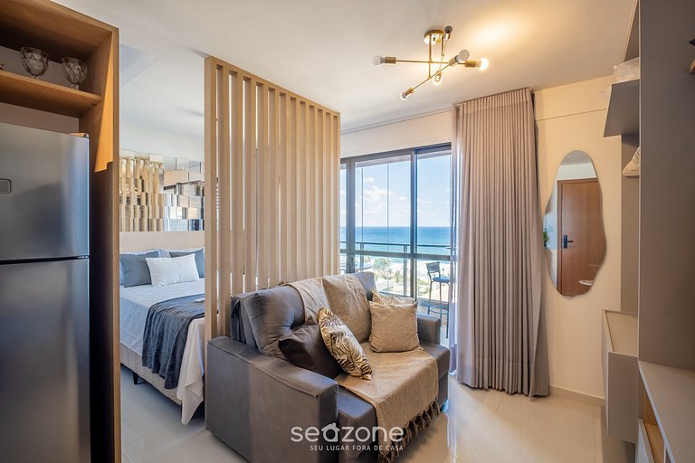 Apto en edificio c/ piscina y vista al mar RGF1211