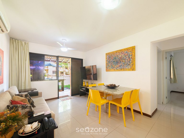 Apto em cond. beira-mar com piscina - GSH2101