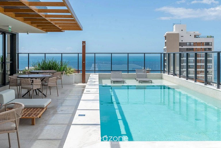 Apto en edif. c/ piscina a 400m del Mar - BLB0507