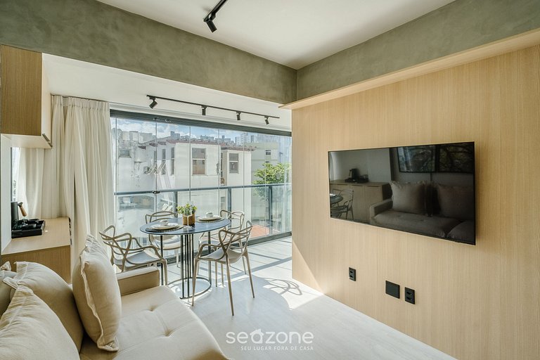 Apto en edif. c/ piscina a 400m del Mar - BLB0507