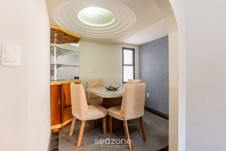 Apto c/ balcón y vista al mar en Guarapari DBH0807