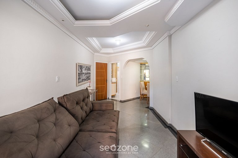 Apto c/ varanda e vista mar em Guarapari - DBH0807