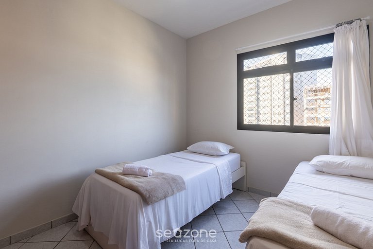 Apto c/ balcón y vista al mar en Guarapari DBH0807