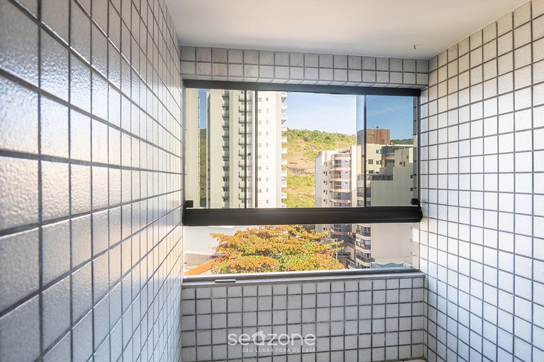 Apto c/ varanda e vista mar em Guarapari - DBH0807