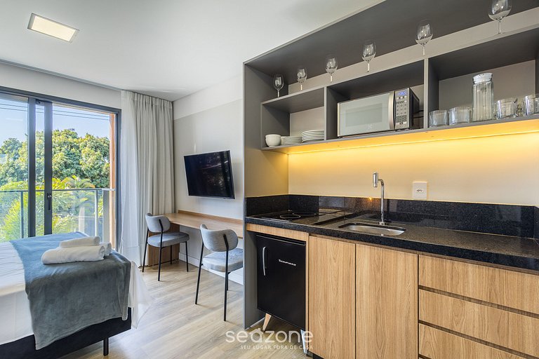 Studio c/ balcón y vista, 50m de la playa PSO0302