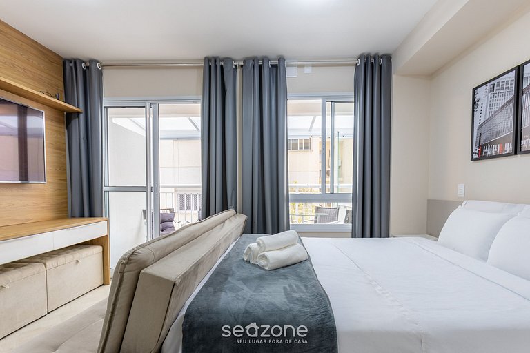 Studio c/ varanda a 500m do Metrô - MOP0103