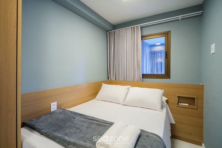 Apto próximo à praia em prédio com piscina SMT0505