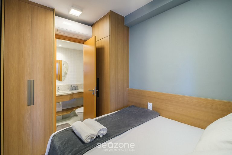 Apto próximo à praia em prédio com piscina SMT0505