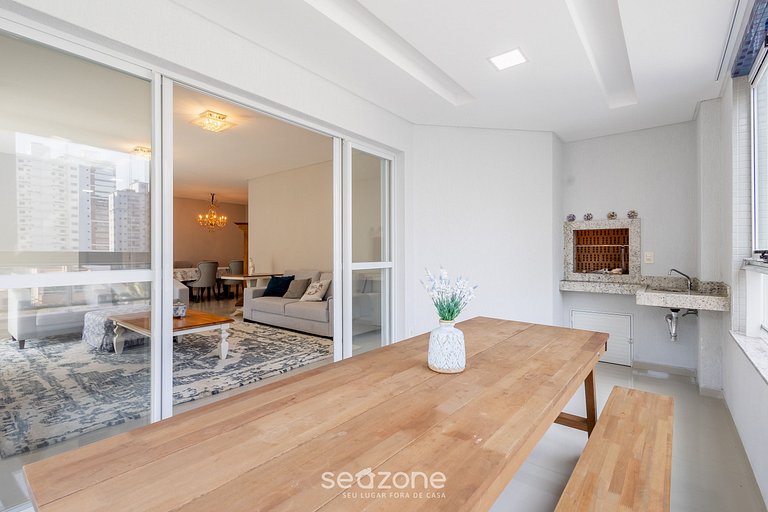 Apto c/ Churrasqueira a 550m da Praia RAA0301