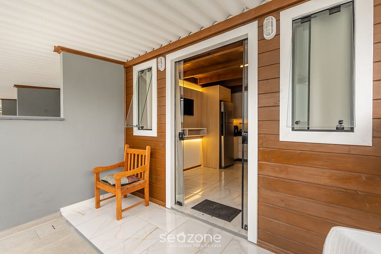 Cabaña c/ balcón a pocos minutos del mar VIL0001