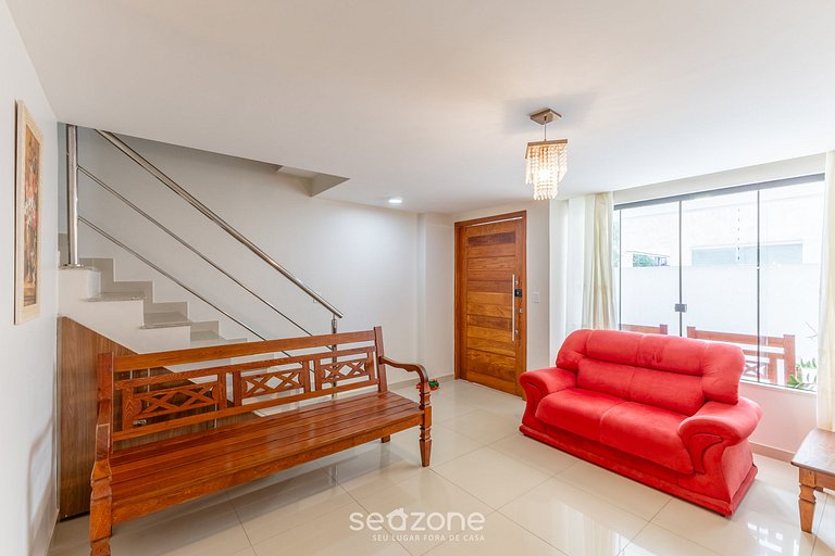 Apto c/ varanda e churrasq. a 100m do mar ELLC0000