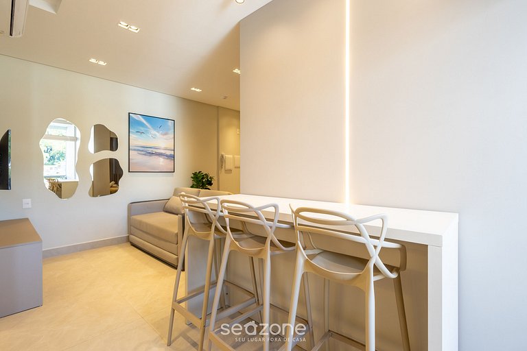 Apto c/ varanda a 500m do Mar - ELF0310