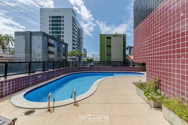Studio em cond. c/ piscina a 190m da Praia ERE0302