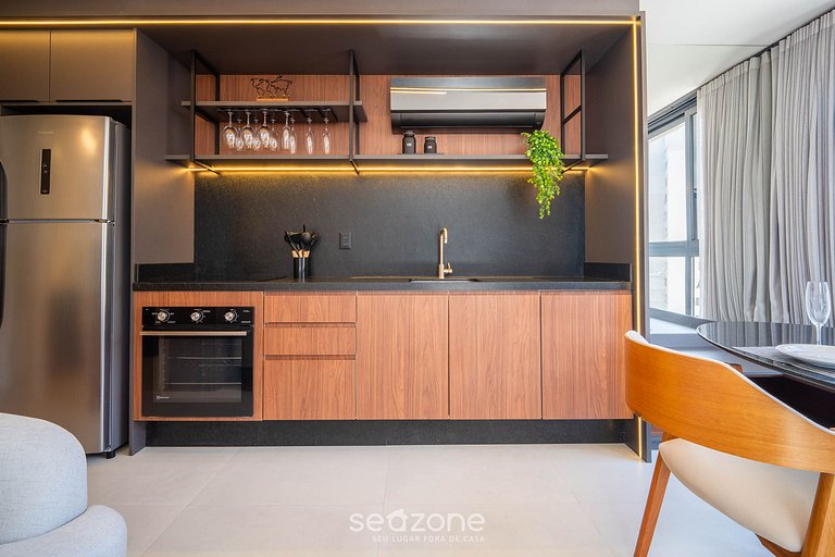 Estudio en Cond. con piscina en Floripa OGD0704