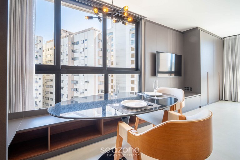 Estudio en Cond. con piscina en Floripa OGD0704