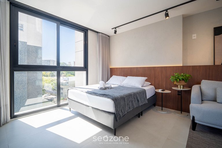 Estudio en Cond. con piscina en Floripa OGD0704