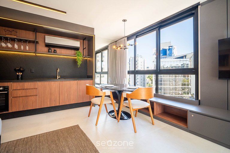 Estudio en Cond. con piscina en Floripa OGD0704